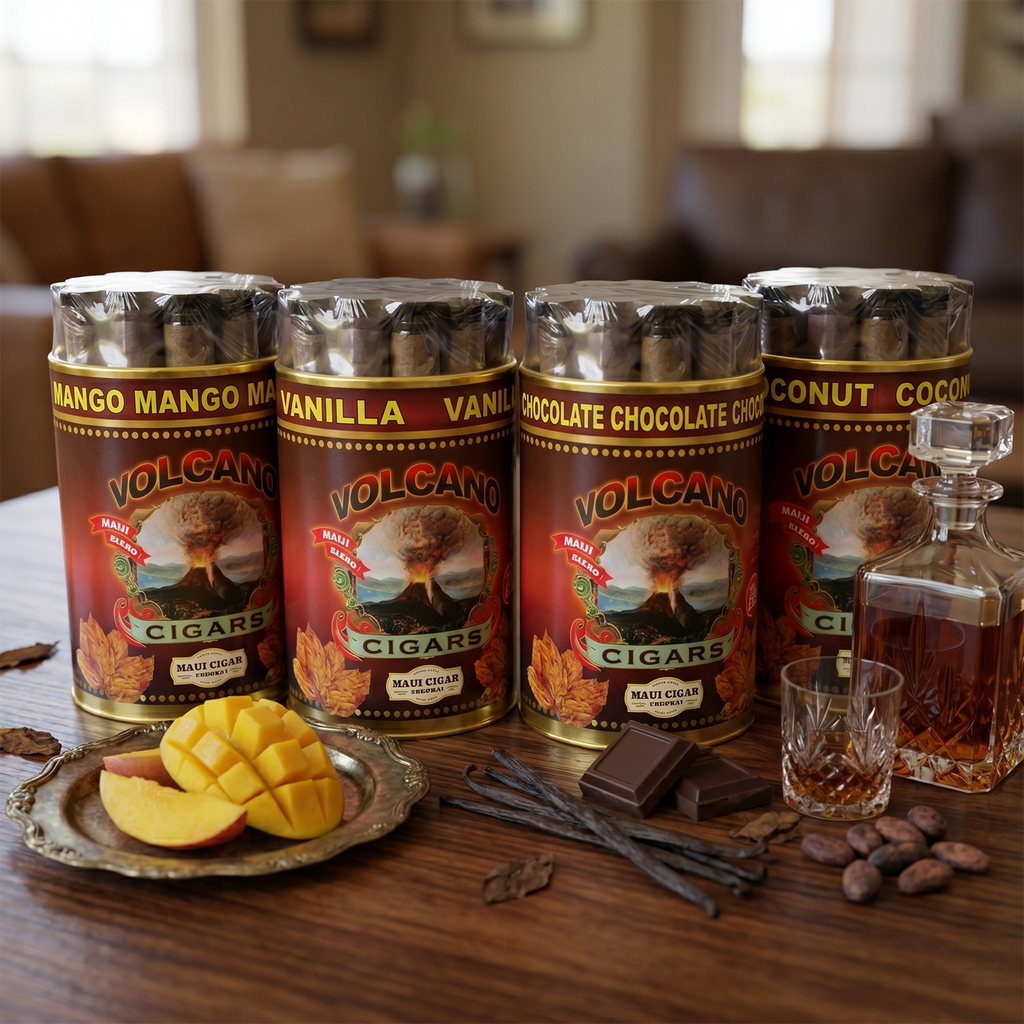 Tub of 15 Volcano Macadamia Nut Flavored Cigars