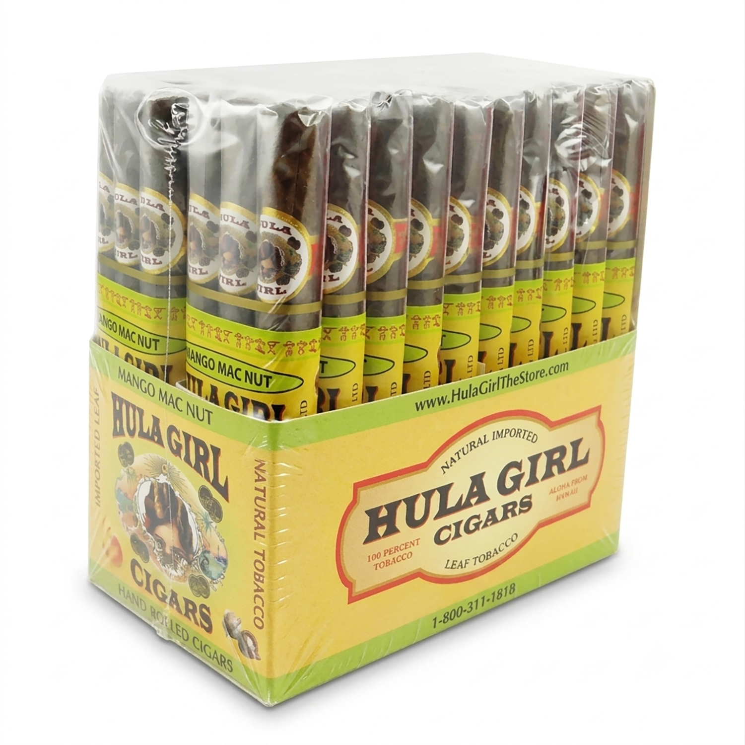 Hula Girl Flavored Small Cigars Box of 20 - 3 Pack
