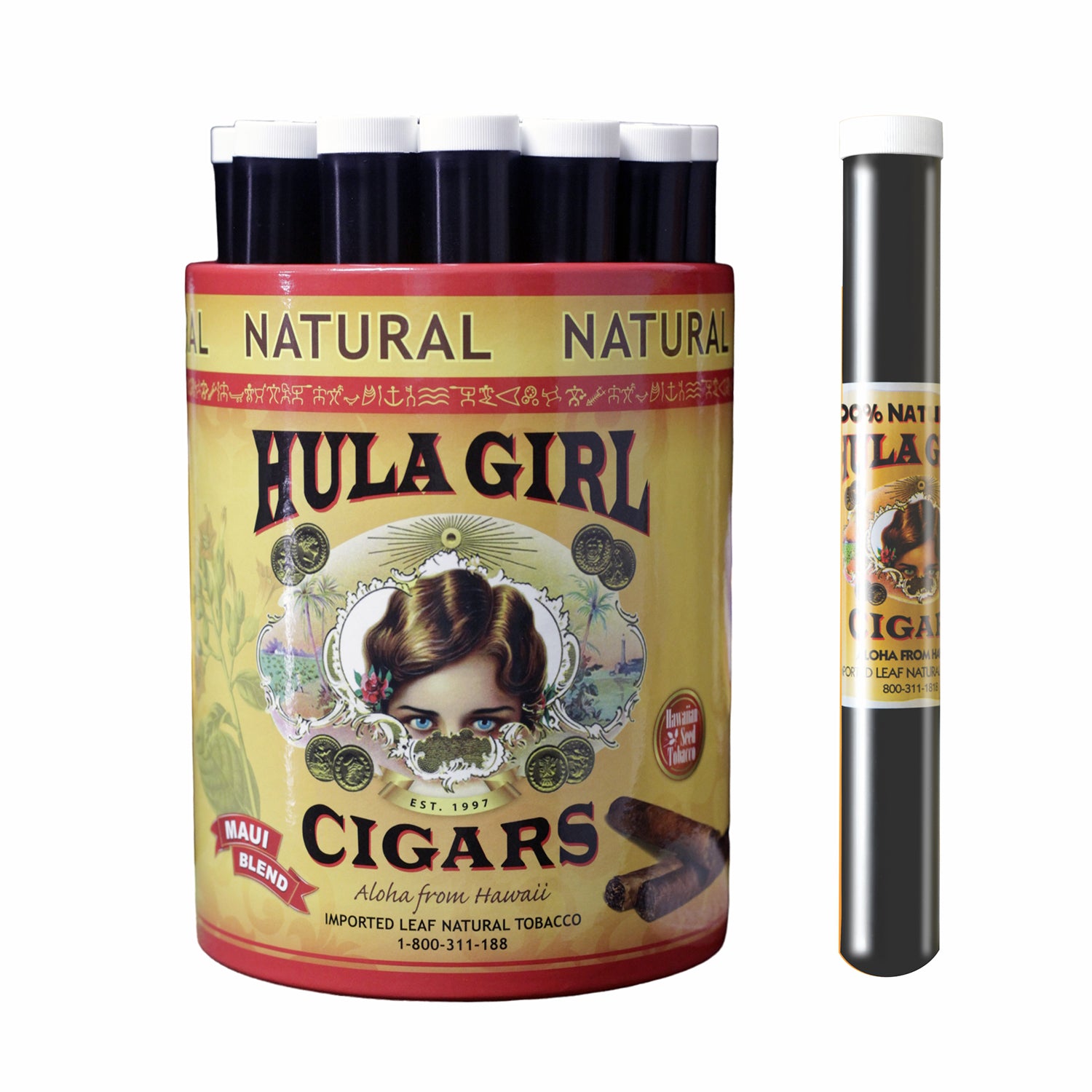 Tub of 22 Hula Girl Flavored Cigars