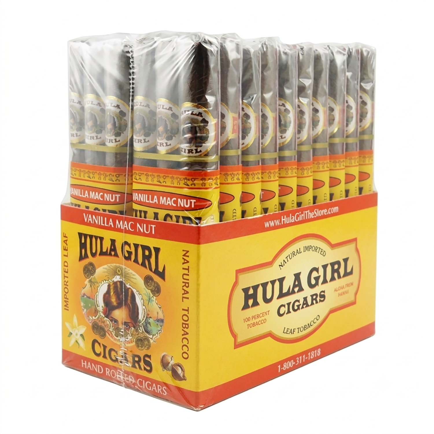 Box of 20 - 3 Pack Hula Girl Flavored Small Cigars